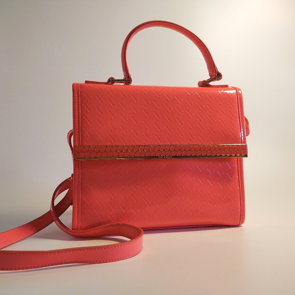 Ted Baker Tomoko Patent Pink Crossbody Purse
